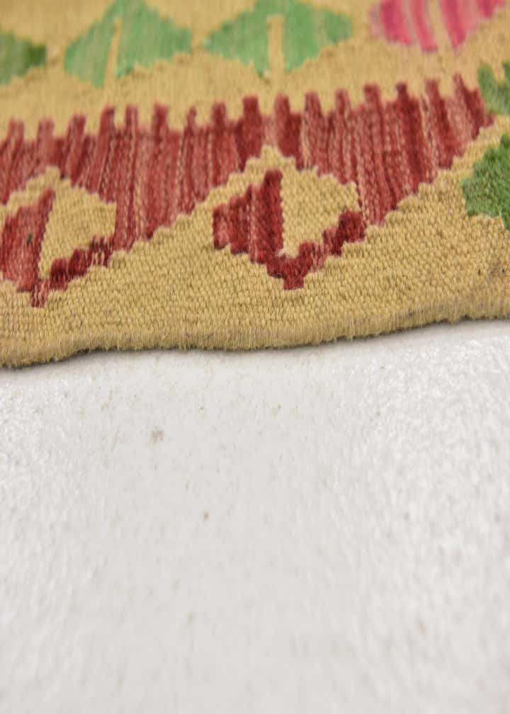 5' x 6' 8 Hand Woven Kilim Maymana Wool Rug