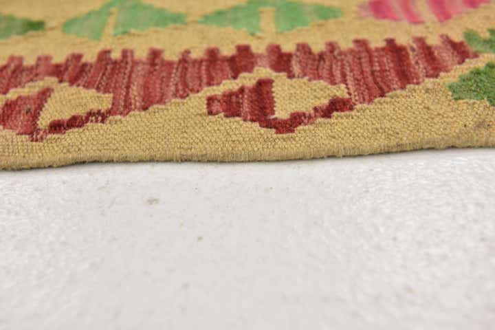 5' x 6' 8 Hand Woven Kilim Maymana Wool Rug