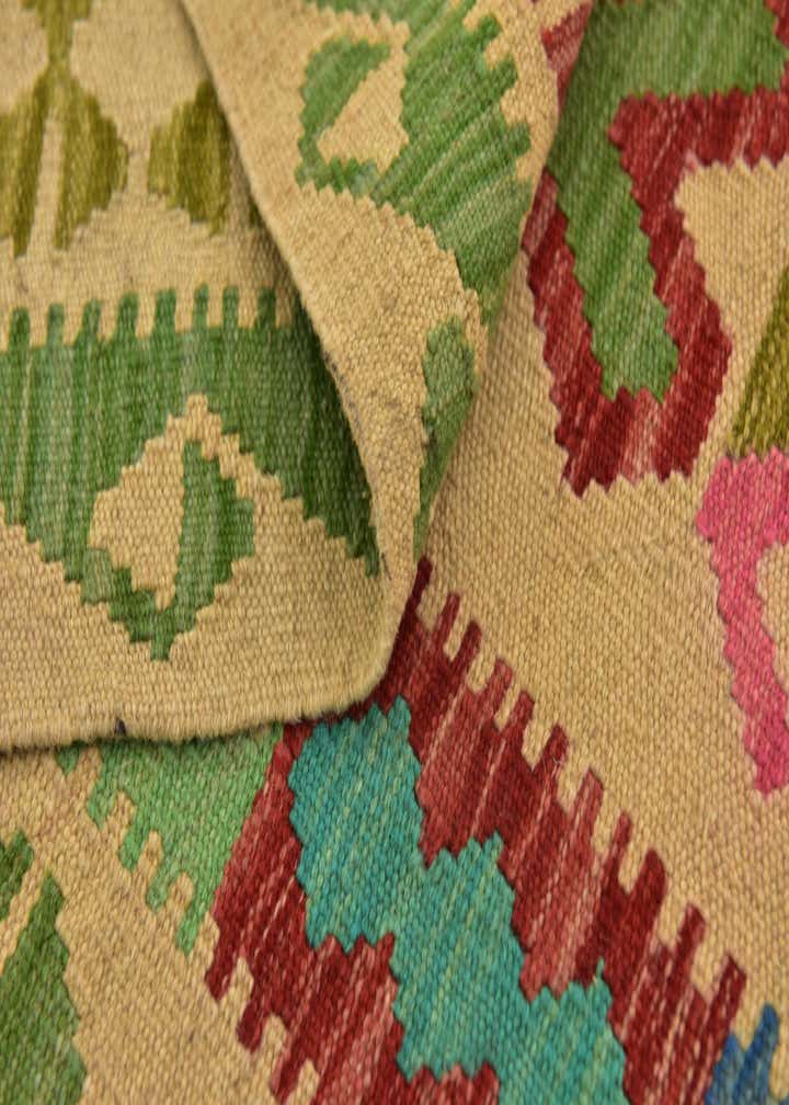 5' x 6' 8 Hand Woven Kilim Maymana Wool Rug