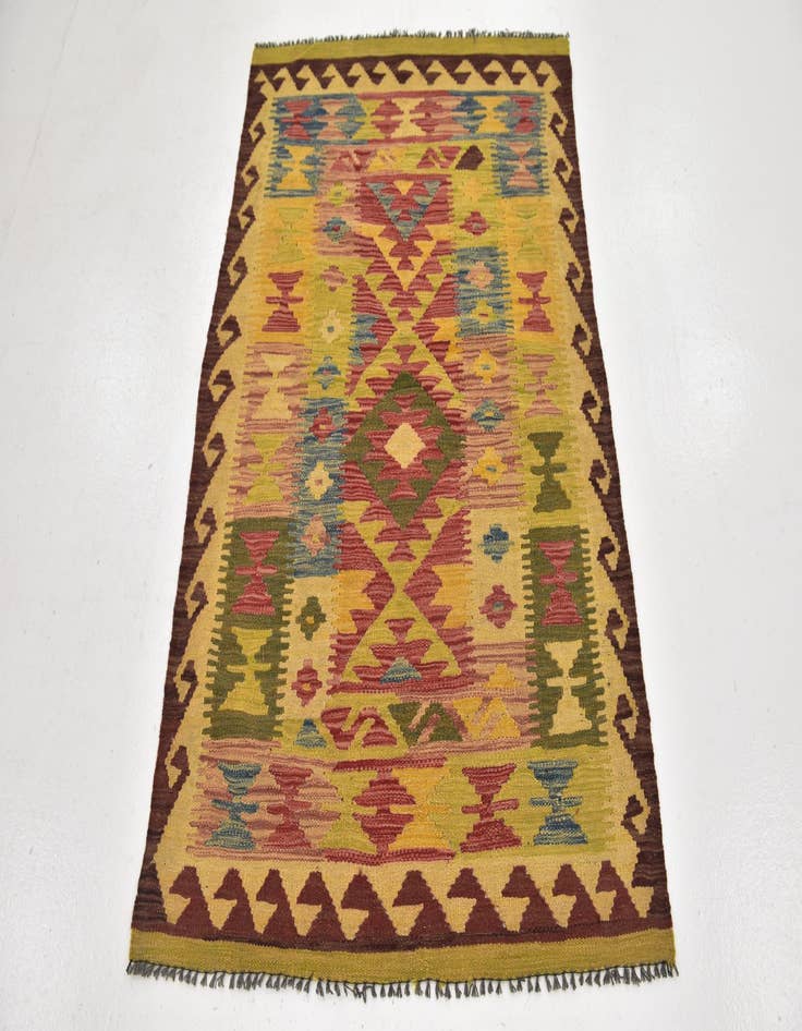 Detail image of 3' 5 x 5' 2  Hand Woven Kilim Maymana Wool Rug