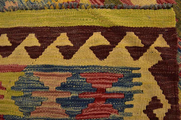 3' 5 x 5' 2 Hand Woven Kilim Maymana Wool Rug