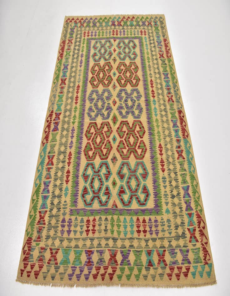 Detail image of 5' x 6' 7  Hand Woven Kilim Maymana Wool Rug