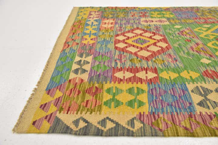 3' 4 x 5' Hand Woven Kilim Maymana Wool Rug