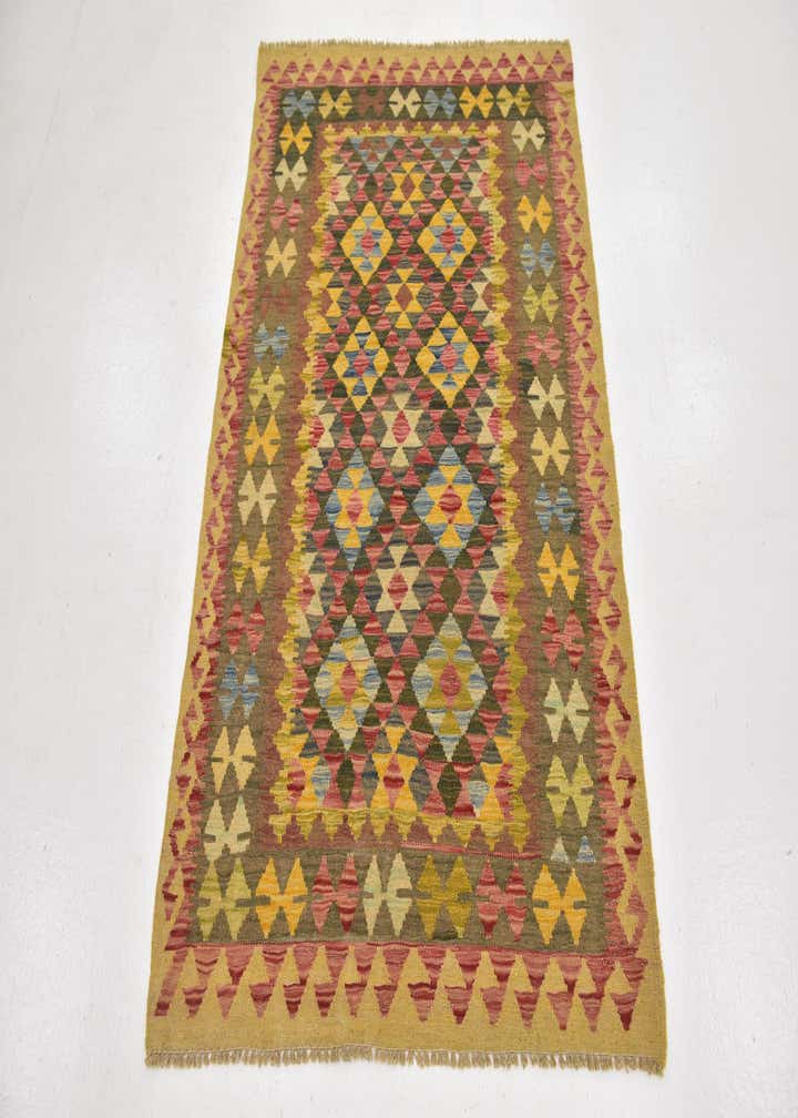 3' 5 x 5' Hand Woven Kilim Maymana Wool Rug