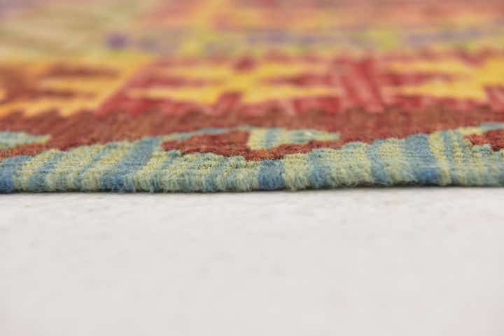 3' 7 x 6' 5 Hand Woven Kilim Maymana Wool Rug