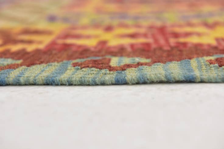 Detail image of 3' 7 x 6' 5 Hand Woven Kilim Maymana Wool Rug