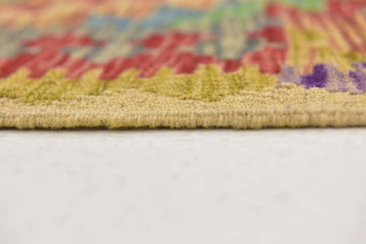 3' 6 x 6' 5 Hand Woven Kilim Maymana Wool Rug