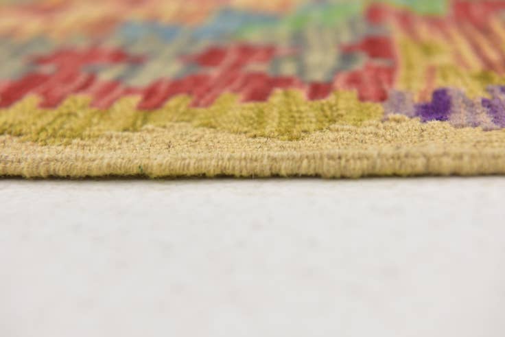 Detail image of 3' 6 x 6' 5 Hand Woven Kilim Maymana Wool Rug