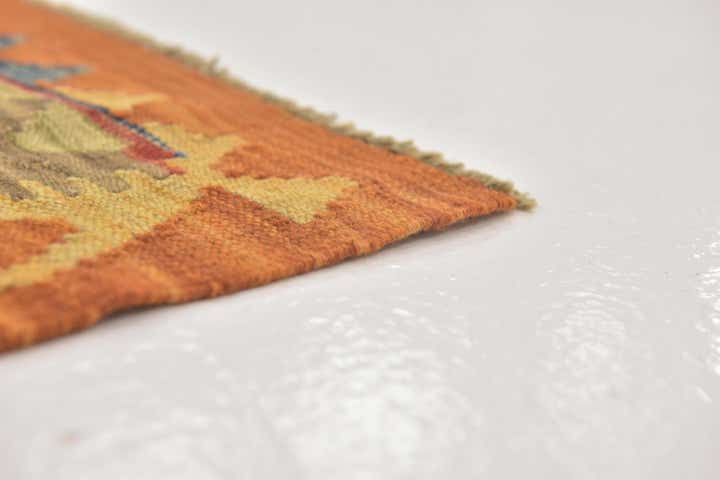 3' 3 x 4' 10 Hand Woven Kilim Maymana Wool Rug