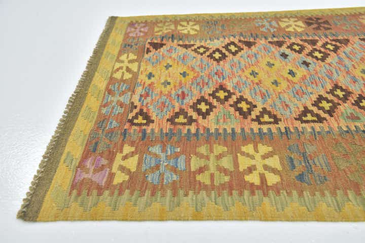 3' 3 x 5' Hand Woven Kilim Maymana Wool Rug