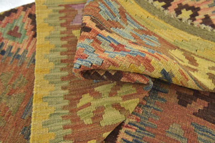 3' 3 x 5' Hand Woven Kilim Maymana Wool Rug