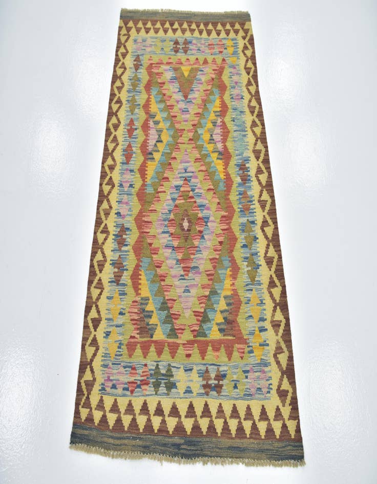 Detail image of 3' x 4' 10  Hand Woven Kilim Maymana Wool Rug