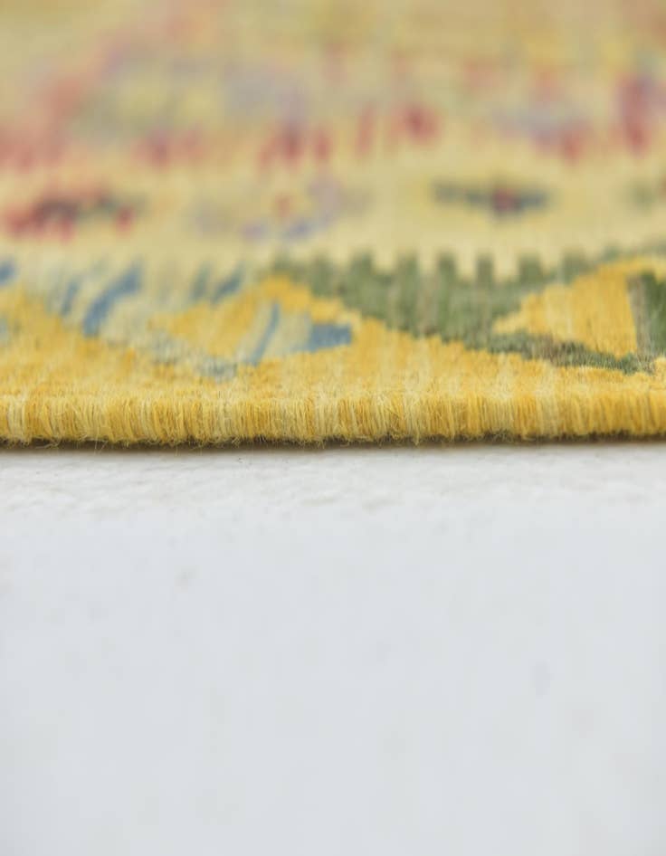 Detail image of 3' 2 x 4' 7  Hand Woven Kilim Maymana Wool Rug