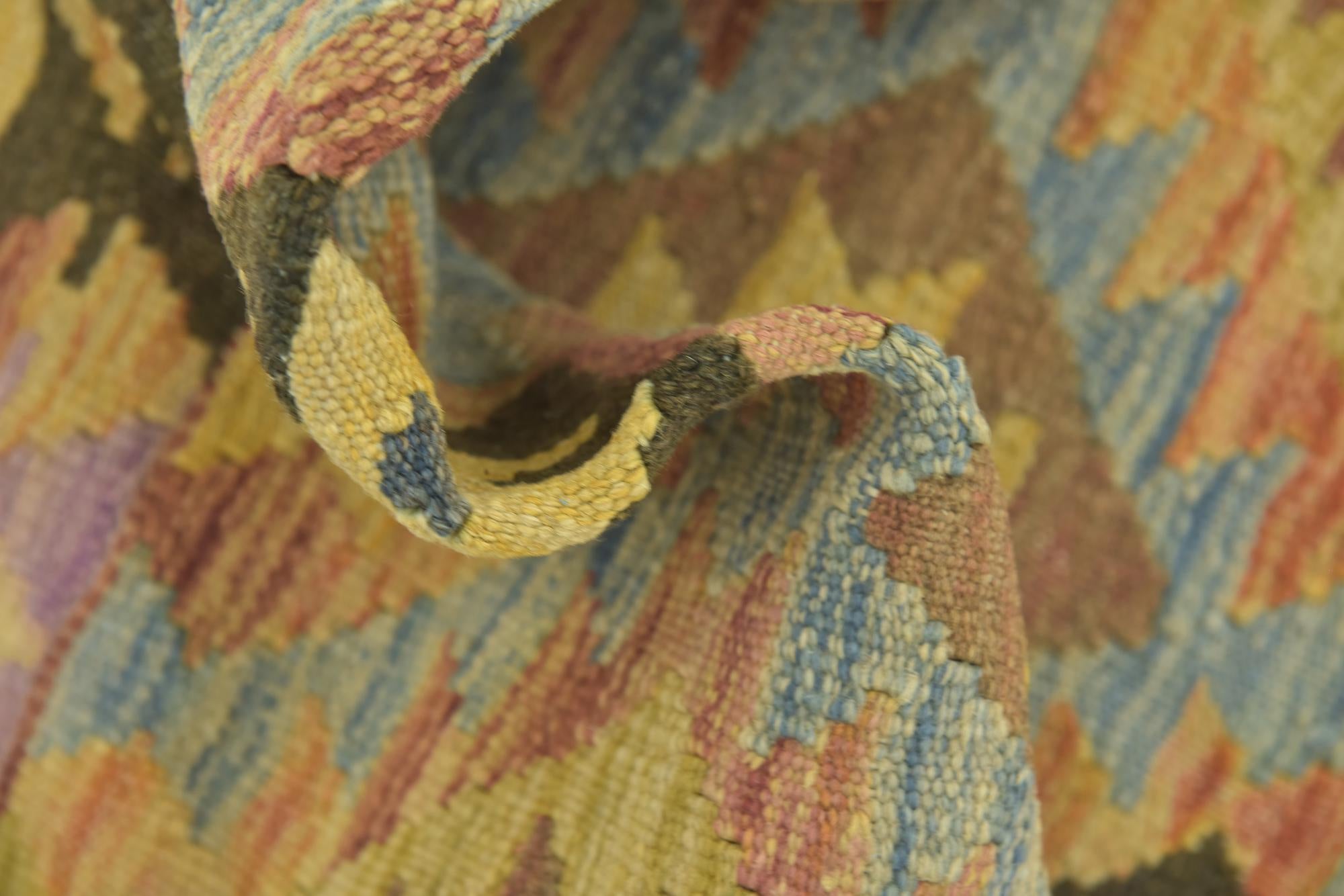 3' 3 x 4' 10 Hand Woven Kilim Maymana Wool Rug