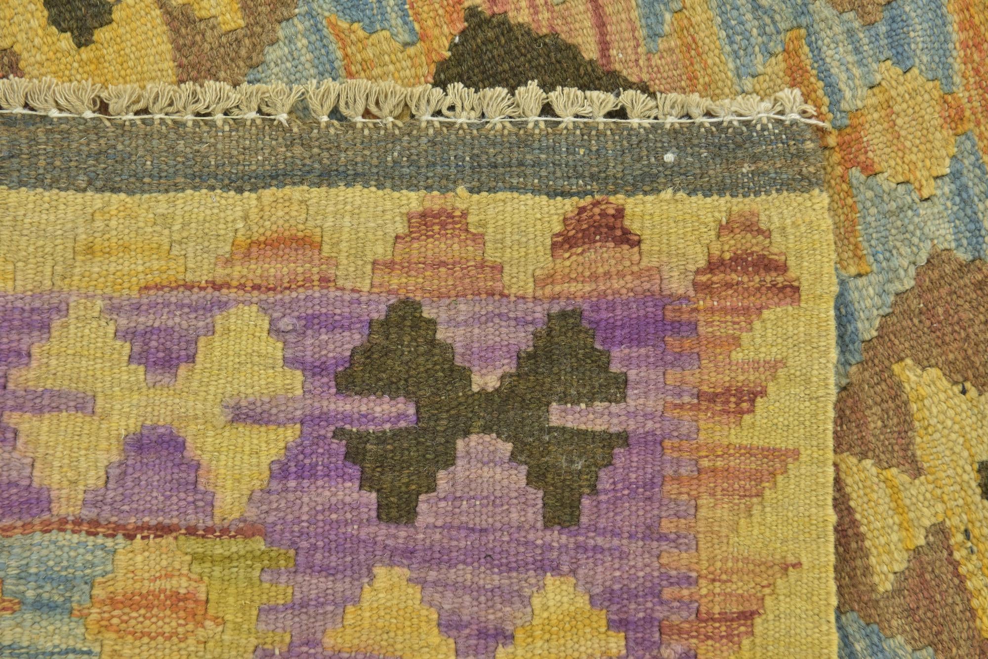 3' 3 x 4' 10 Hand Woven Kilim Maymana Wool Rug
