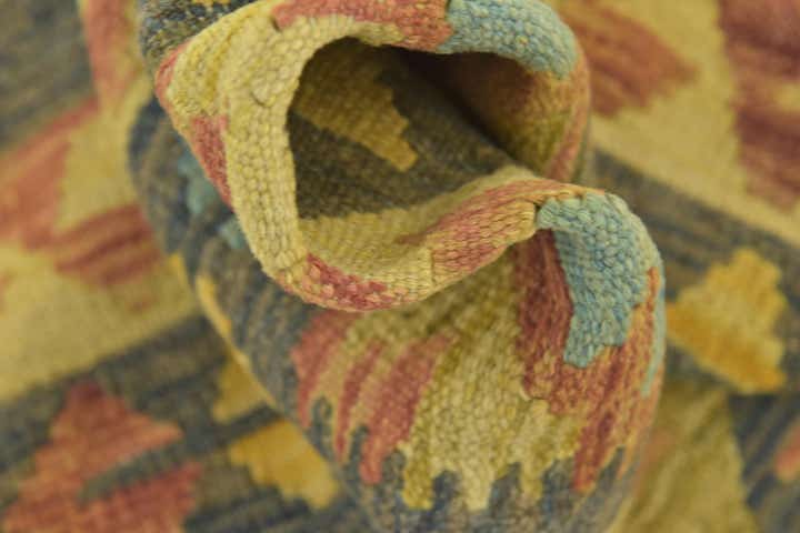 3' 2 x 4' 8 Hand Woven Kilim Maymana Wool Rug