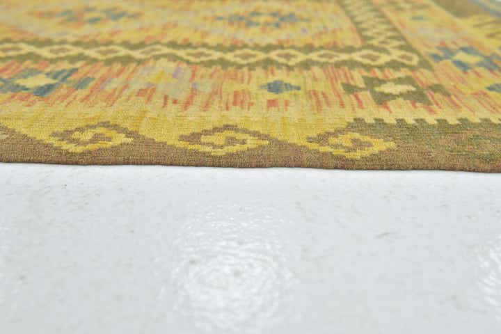 3' 3 x 4' 9 Hand Woven Kilim Maymana Wool Rug