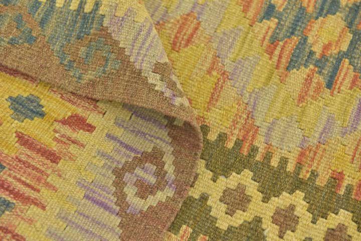 3' 3 x 4' 9 Hand Woven Kilim Maymana Wool Rug
