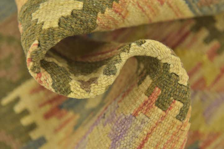 3' 3 x 4' 9 Hand Woven Kilim Maymana Wool Rug