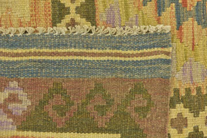 3' 3 x 4' 9 Hand Woven Kilim Maymana Wool Rug