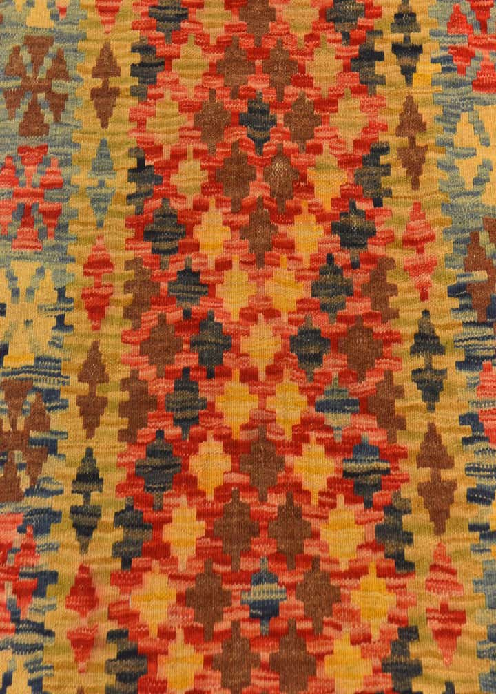 3' 3 x 5' Hand Woven Kilim Maymana Wool Rug