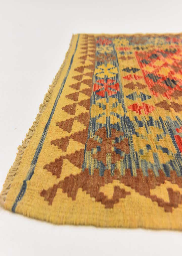 3' 3 x 5' Hand Woven Kilim Maymana Wool Rug