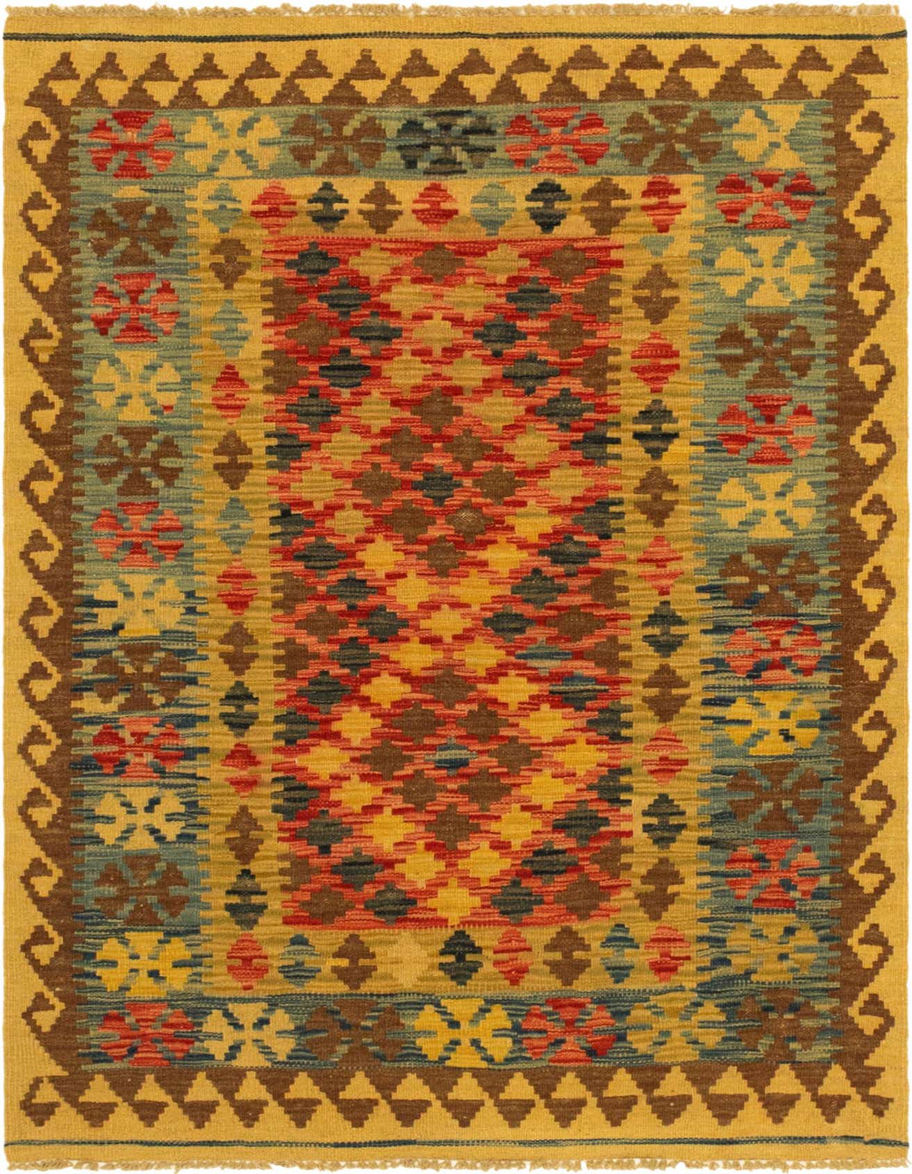 3' 3 x 5' Hand Woven Kilim Maymana Wool Rug