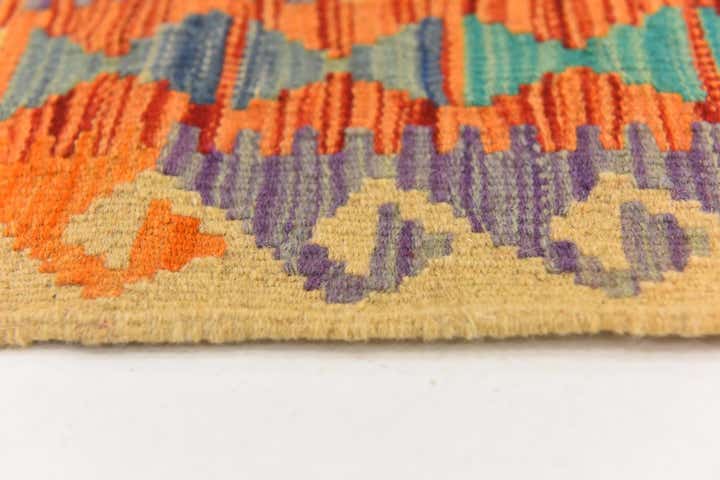 3' 6 x 4' 7 Hand Woven Kilim Maymana Wool Rug