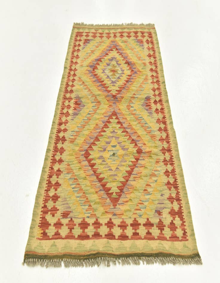 Detail image of 2' 9 x 4' 5  Hand Woven Kilim Maymana Wool Rug