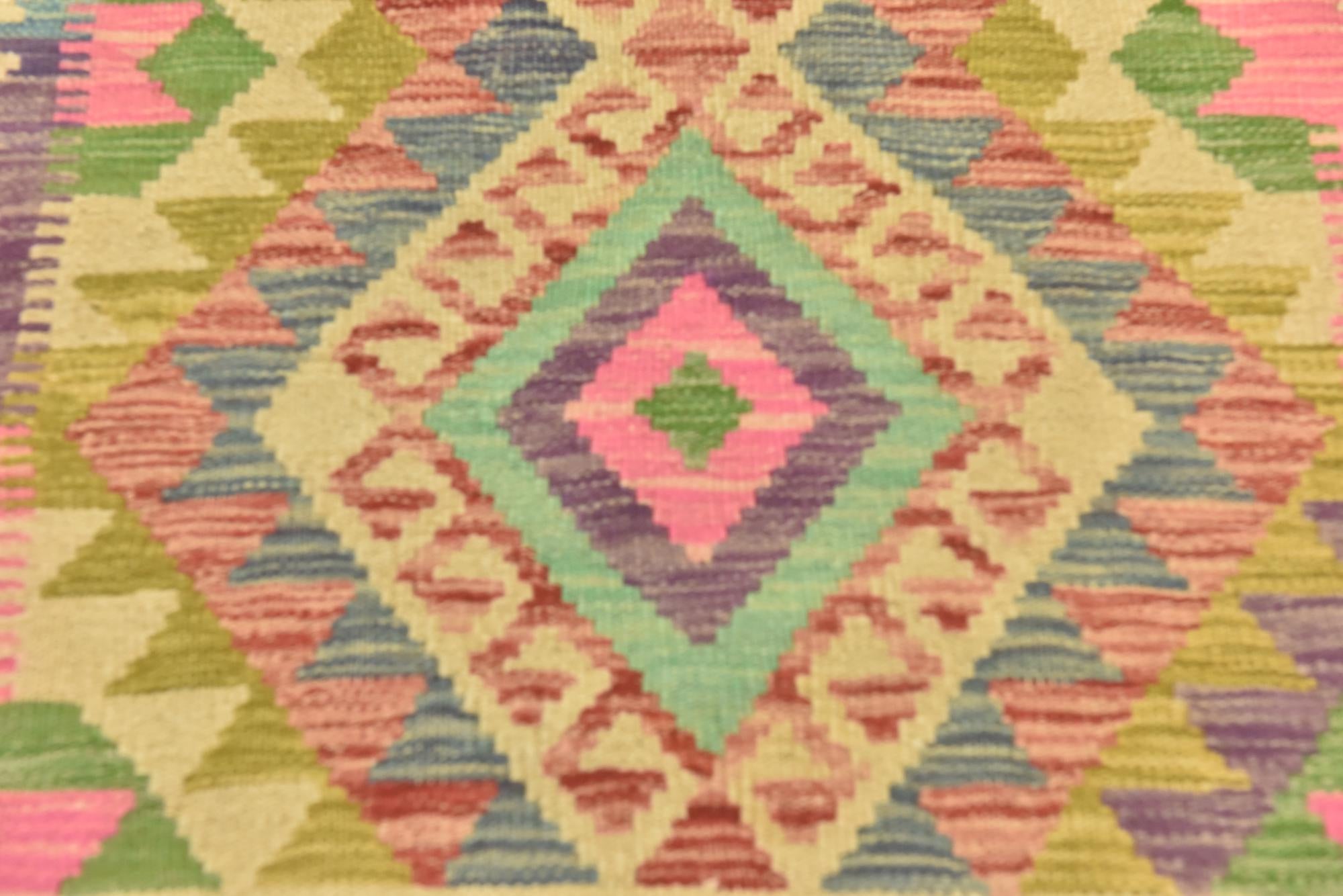 3' 6 x 5' Hand Woven Kilim Maymana Wool Rug