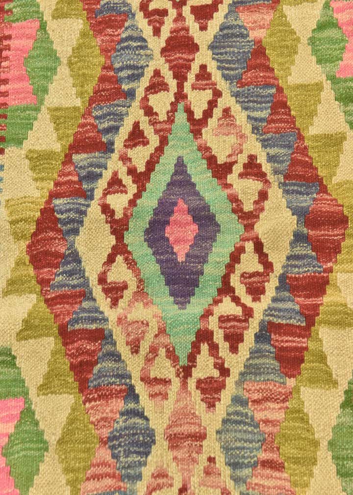 3' 6 x 5' Hand Woven Kilim Maymana Wool Rug