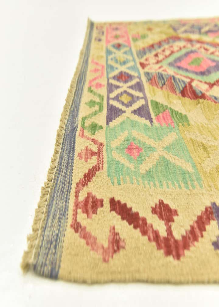 3' 6 x 5' Hand Woven Kilim Maymana Wool Rug