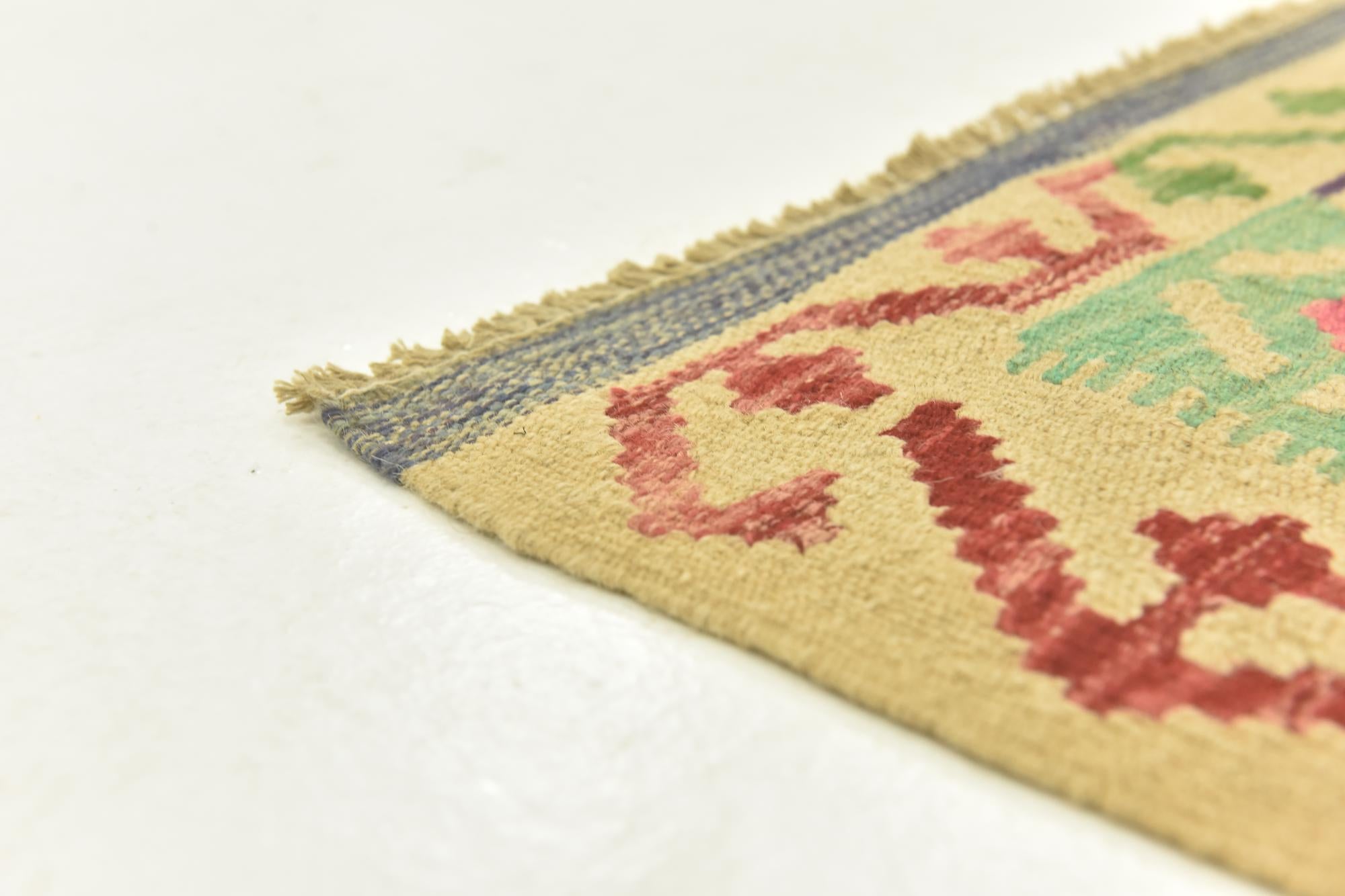 3' 6 x 5' Hand Woven Kilim Maymana Wool Rug