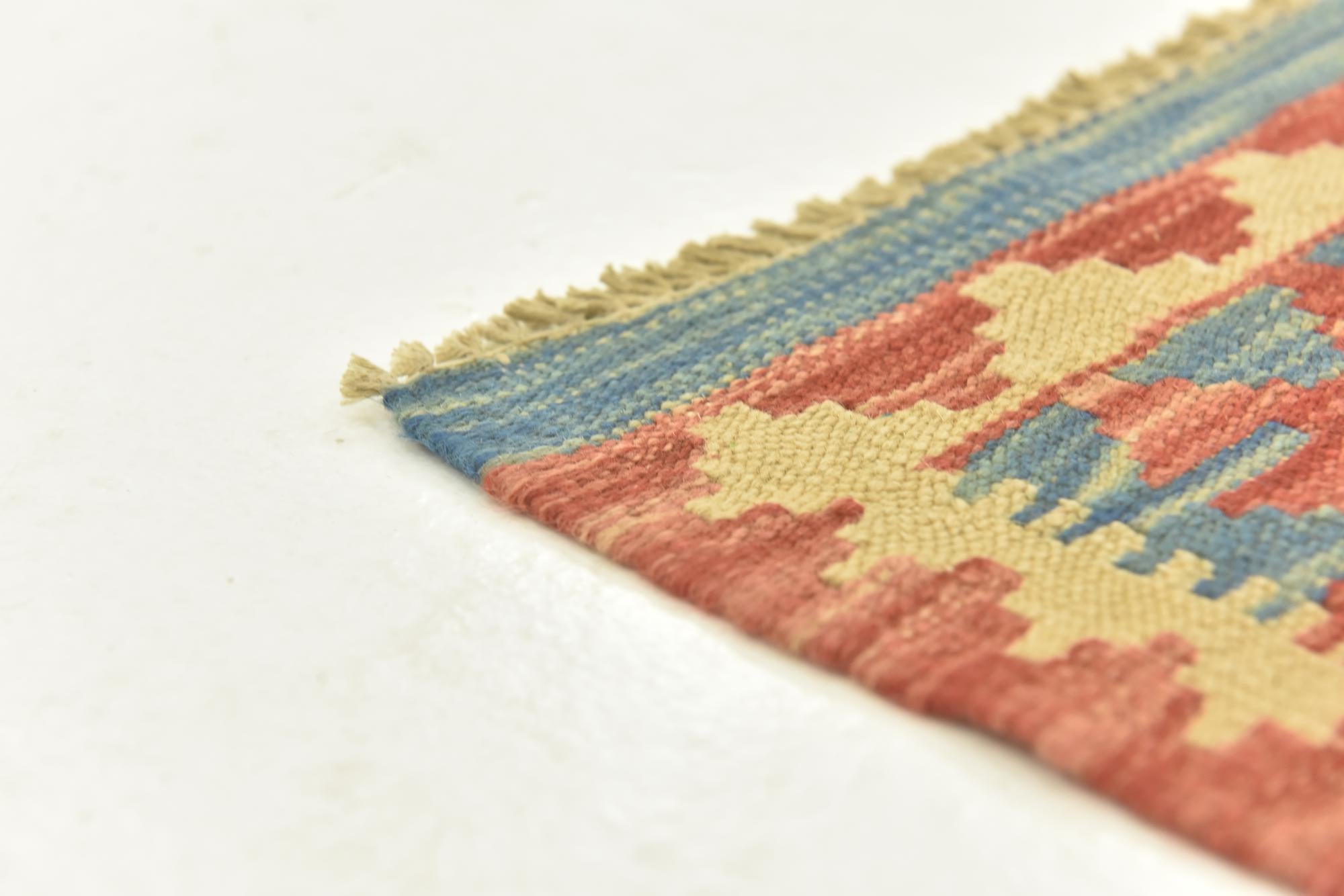 3' 1 x 4' 8 Hand Woven Kilim Maymana Wool Rug
