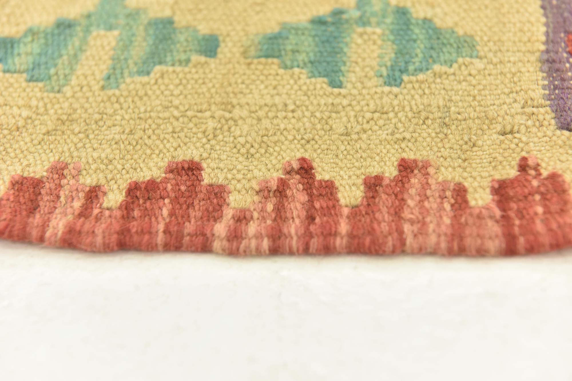 3' 1 x 4' 8 Hand Woven Kilim Maymana Wool Rug