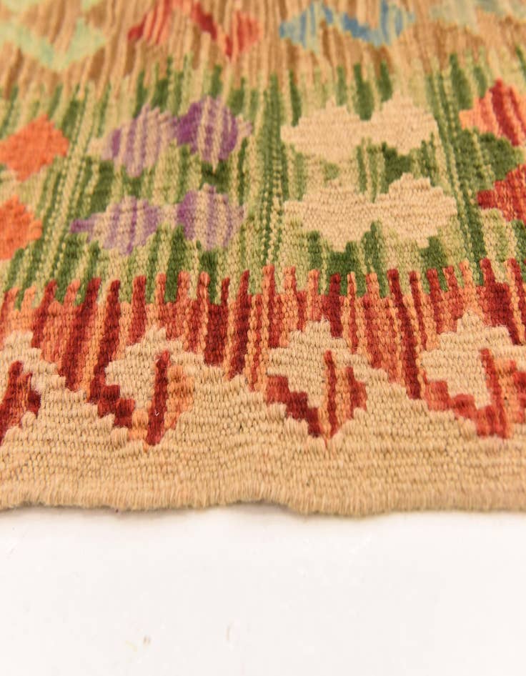 Detail image of 5' 3 x 6' 6  Hand Woven Kilim Maymana Wool Rug
