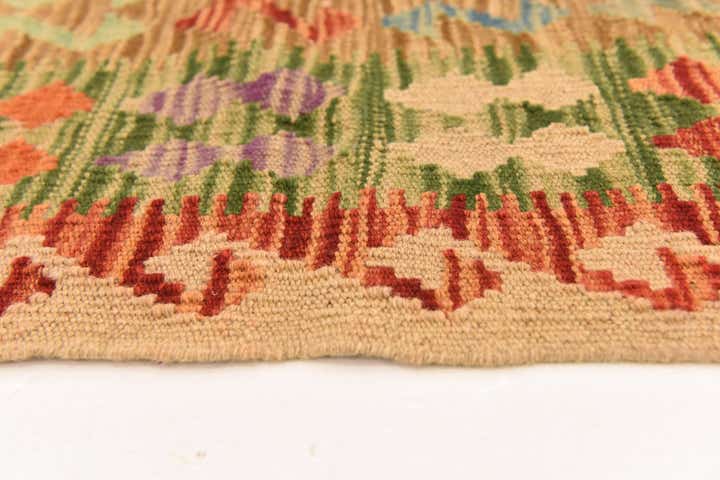 5' 3 x 6' 6 Hand Woven Kilim Maymana Wool Rug