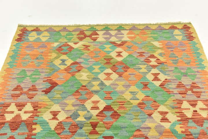 3' 3 x 5' 1 Hand Woven Kilim Maymana Wool Rug