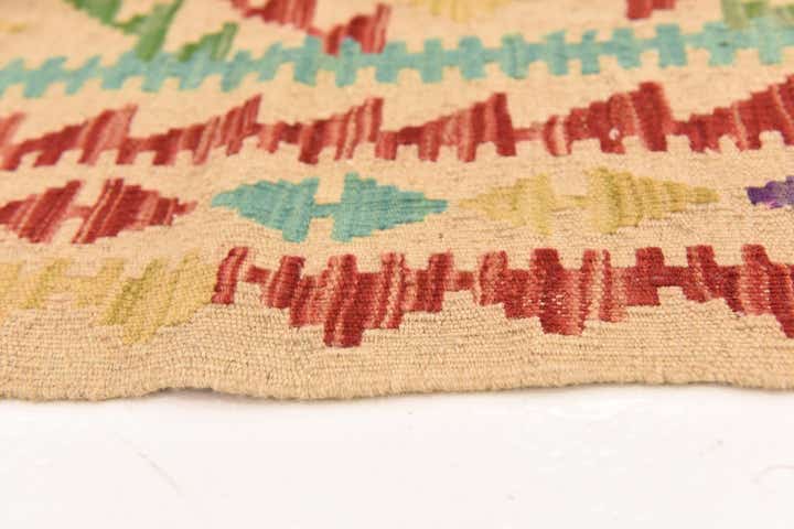 3' 10 x 5' 7 Hand Woven Kilim Maymana Wool Rug