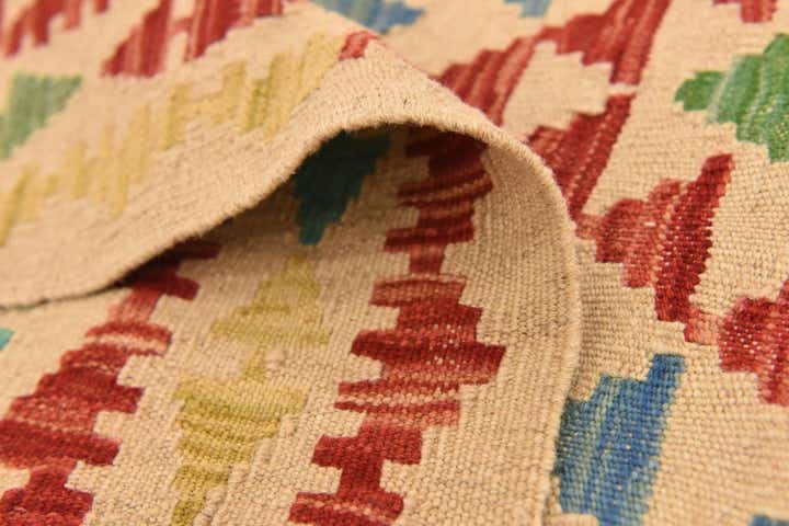 3' 10 x 5' 7 Hand Woven Kilim Maymana Wool Rug