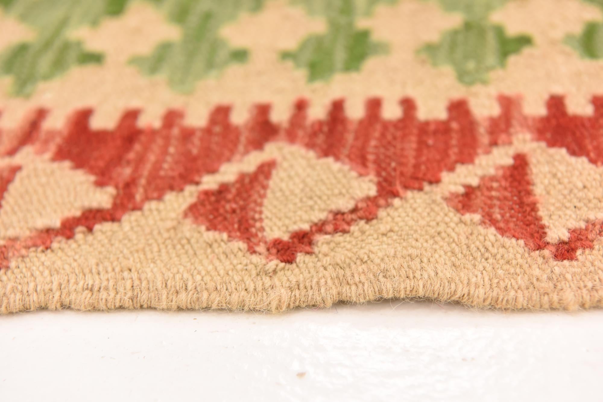 3' 7 x 6' 1 Hand Woven Kilim Maymana Wool Rug