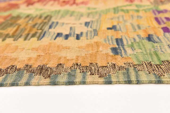 4' 7 x 5' 10 Hand Woven Kilim Maymana Wool Rug