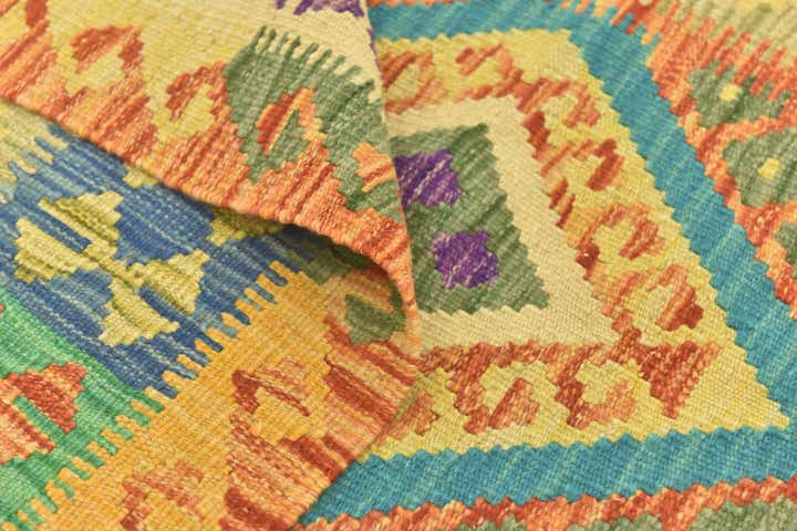 3' 6 x 5' Hand Woven Kilim Maymana Wool Rug