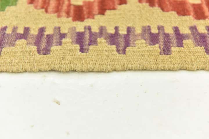 5' x 6' 9 Hand Woven Kilim Maymana Wool Rug