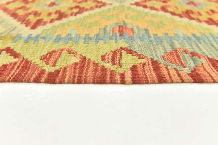 2' 9 x 4' 3 Hand Woven Kilim Maymana Wool Rug