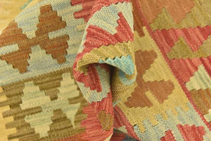 3' 6 x 5' Hand Woven Kilim Maymana Wool Rug