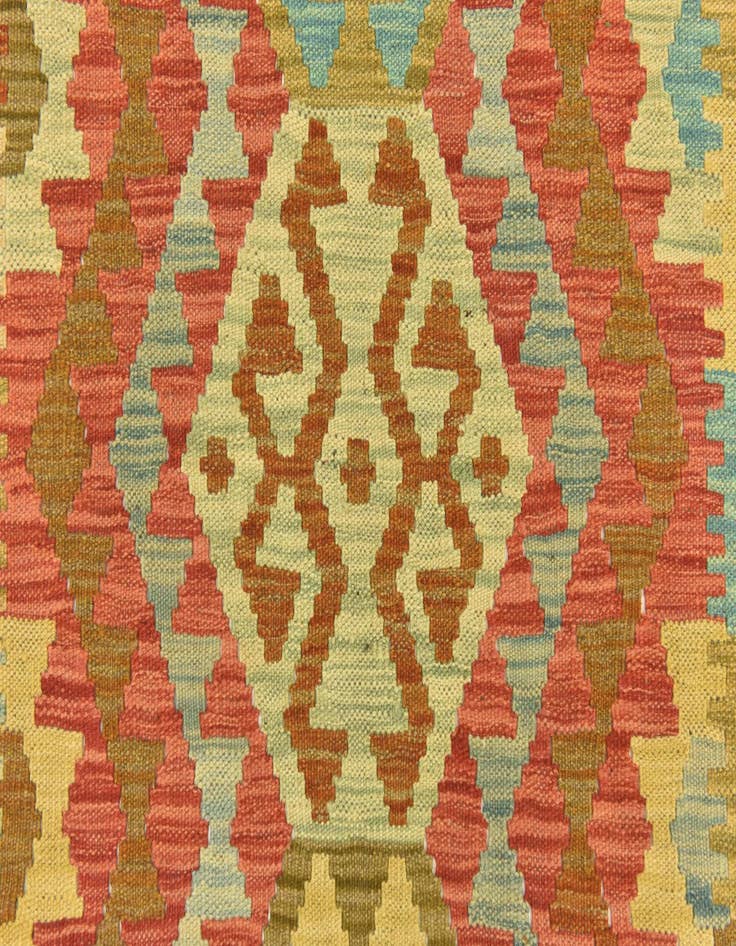 Detail image of 3' 6 x 5'  Hand Woven Kilim Maymana Wool Rug