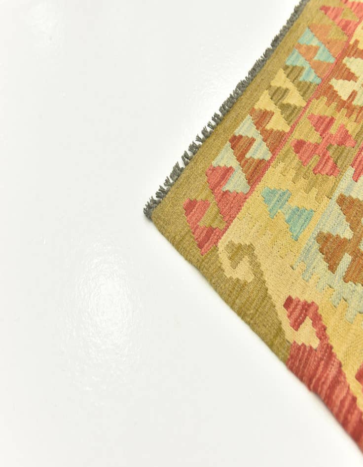 Detail image of 3' 6 x 5'  Hand Woven Kilim Maymana Wool Rug