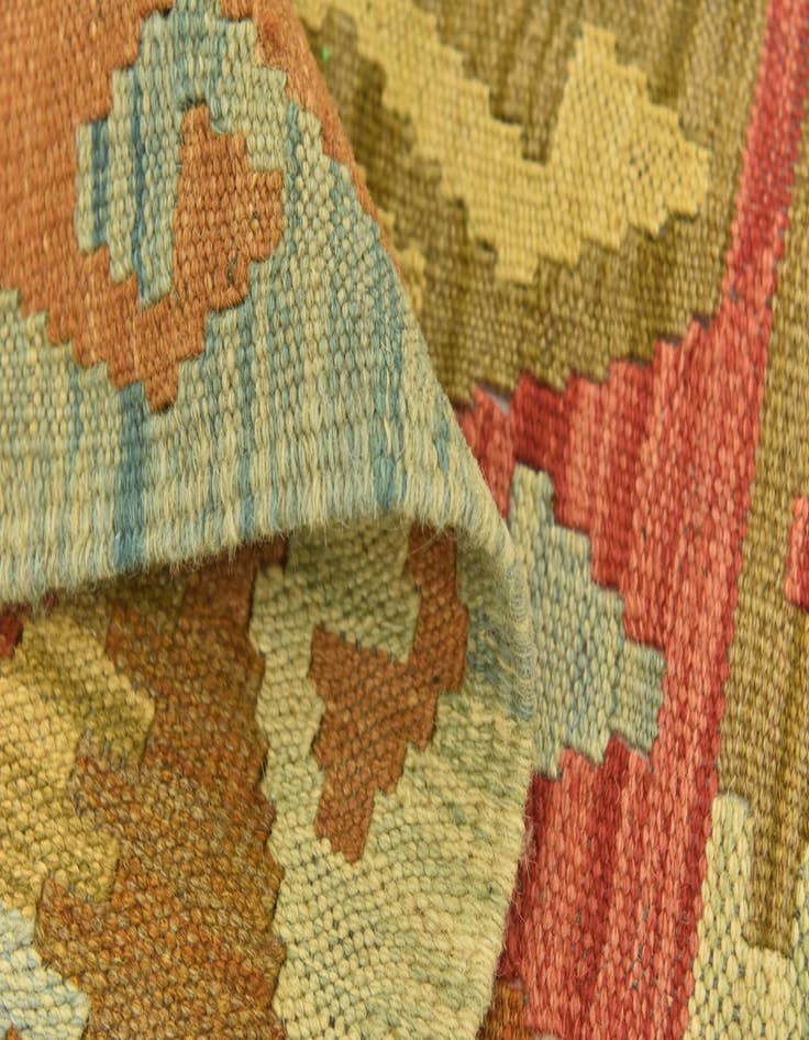 Detail image of 3' 6 x 5'  Hand Woven Kilim Maymana Wool Rug