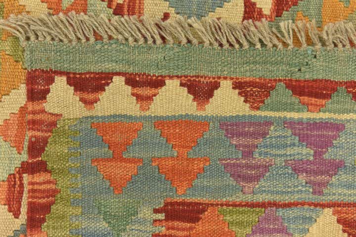 105cm x 160cm Hand Woven Kilim Maymana Wool Rug